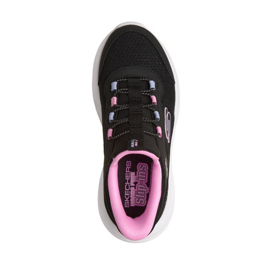 top view of black shoes