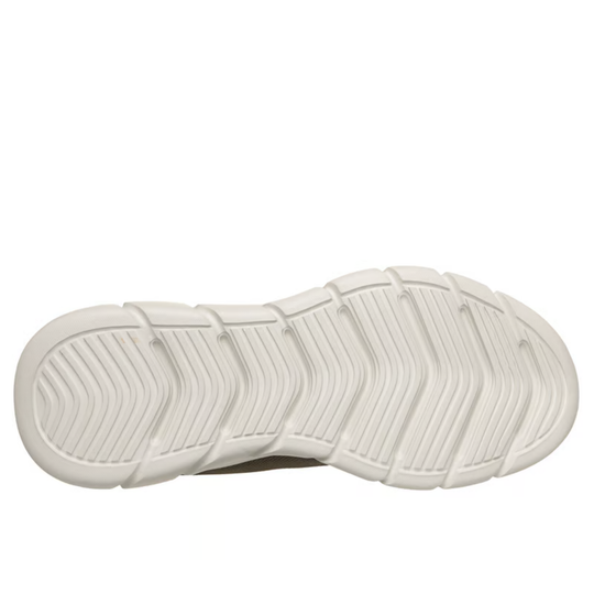 White sole of a shoe on a white background