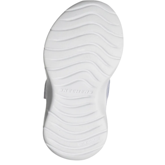 White shoe sole with visible brand logo on a white background
