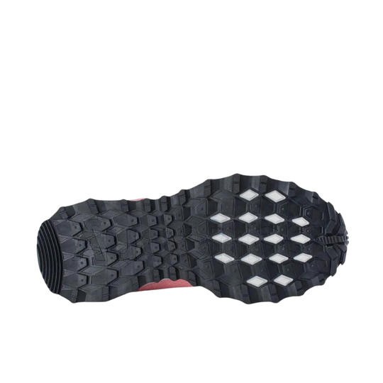 Close-up of a shoe sole with textured pattern on a white background
