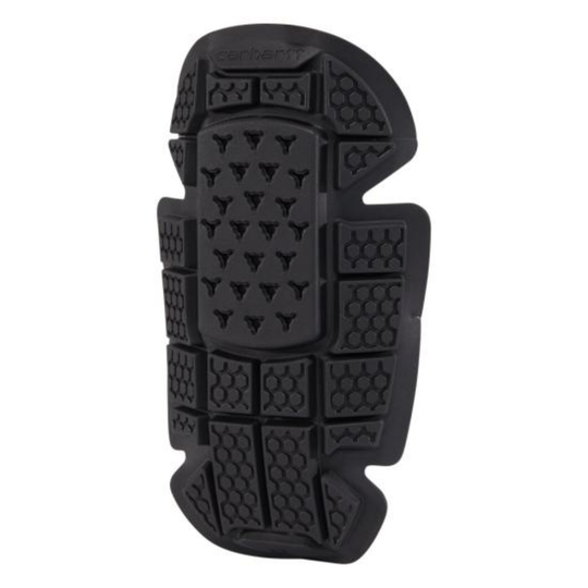 Black textured pad on a white background