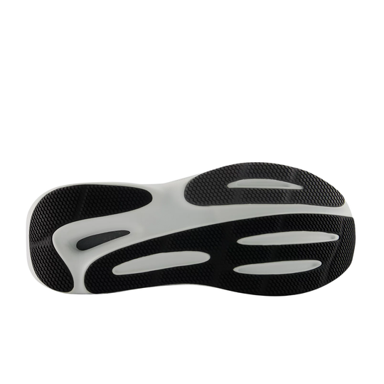 Black and white sole of a shoe on a white background