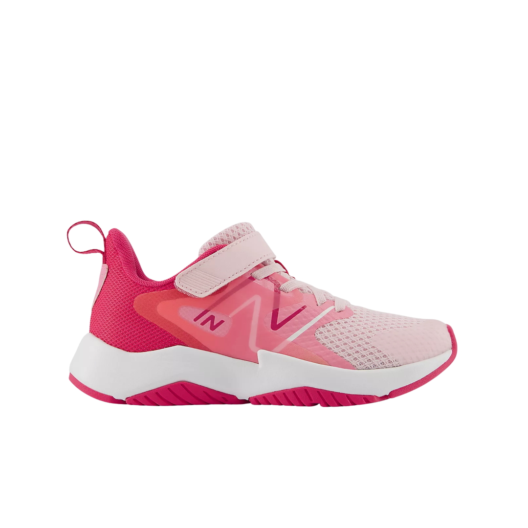 Pink and white sneaker on a white background