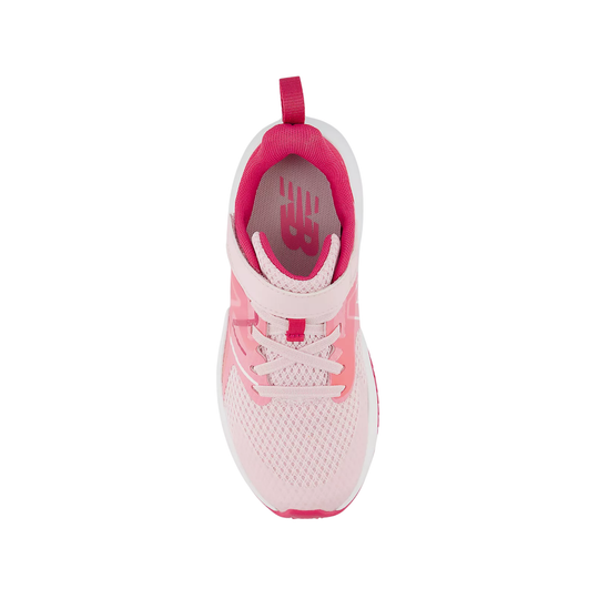 Pink and white sneaker on a white background