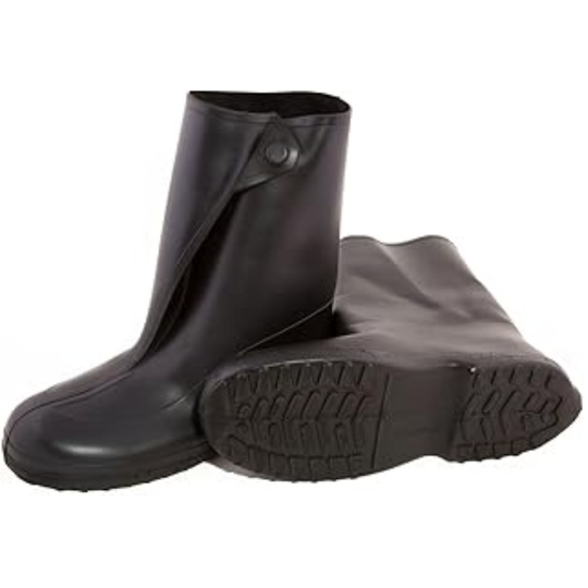 Black rubber overboots