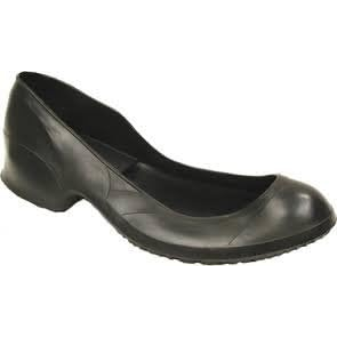 Black shoe on a white background