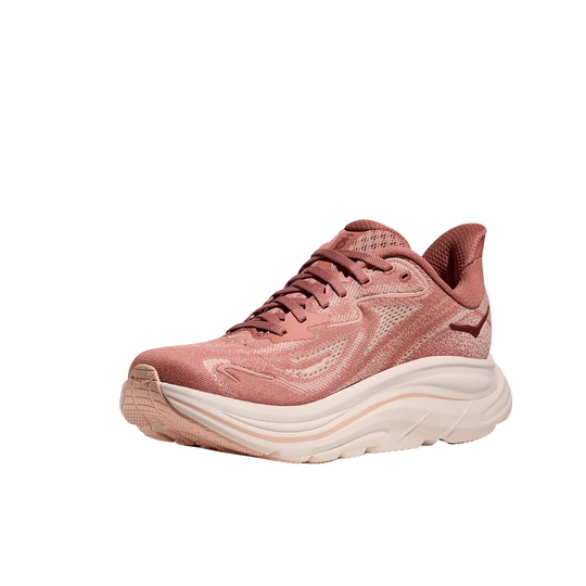 pink rose HOKA shoe on white background