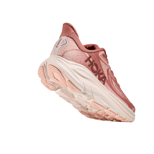 pink rose HOKA shoe on white background