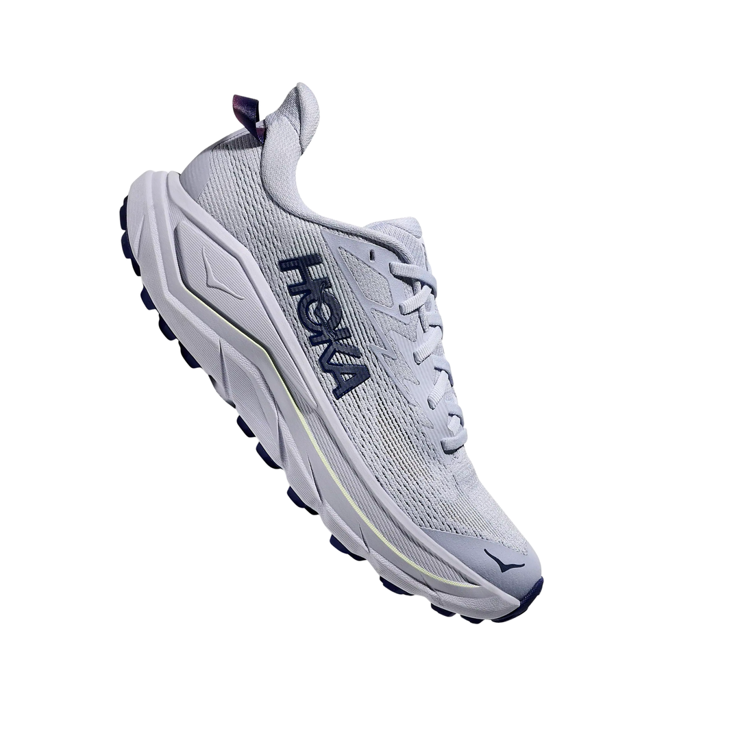 blue HOKA shoe
