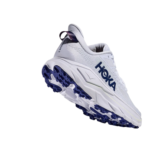 blue tread of blue HOKA shoe