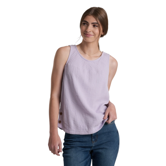 purple tank top