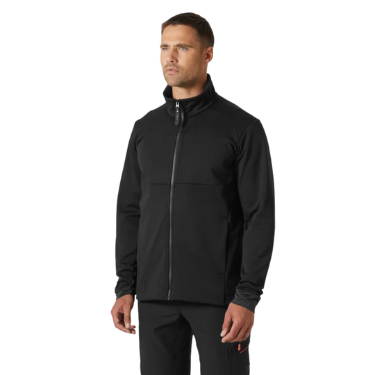 black zip up jacket