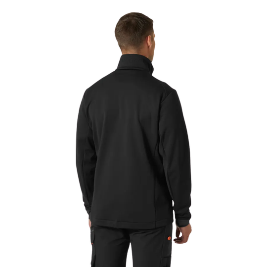 back of black jacket