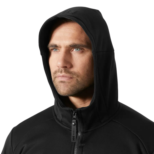 Black hooded jacket
