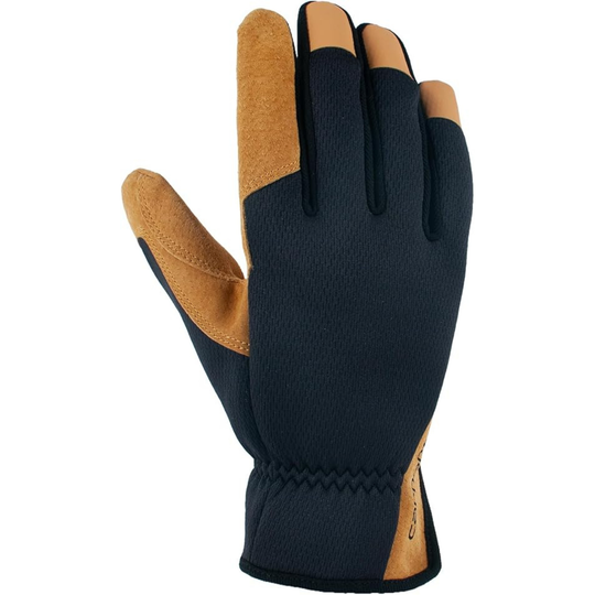 Front of Brown & Black Glove
