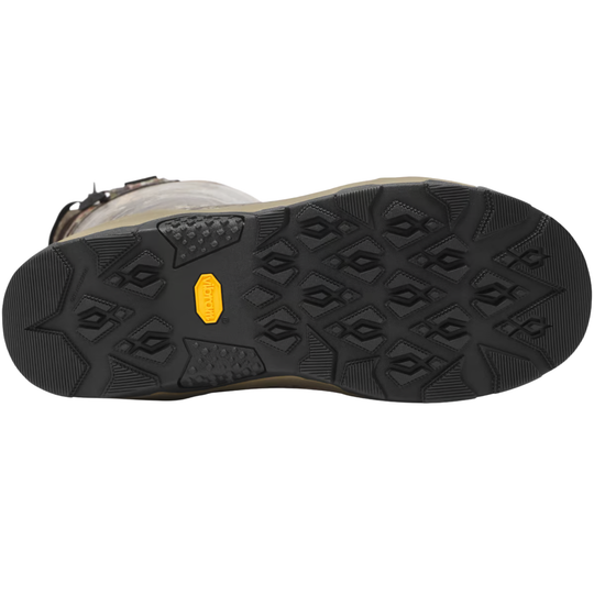 camo hunting boot bottom of black sole