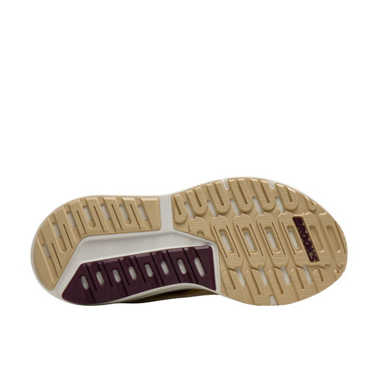 Close-up of a shoe sole with a textured pattern on a white background