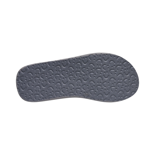 Foot sole with smile face pattern on a white background