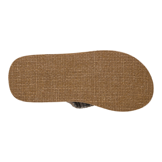 Brown textured insole on a white background