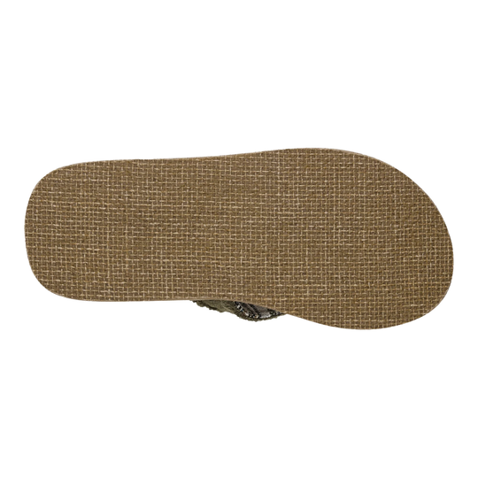 Brown sandal sole on a white background