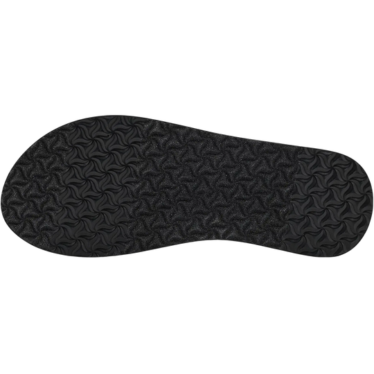 Black shoe sole with tread pattern on a white background