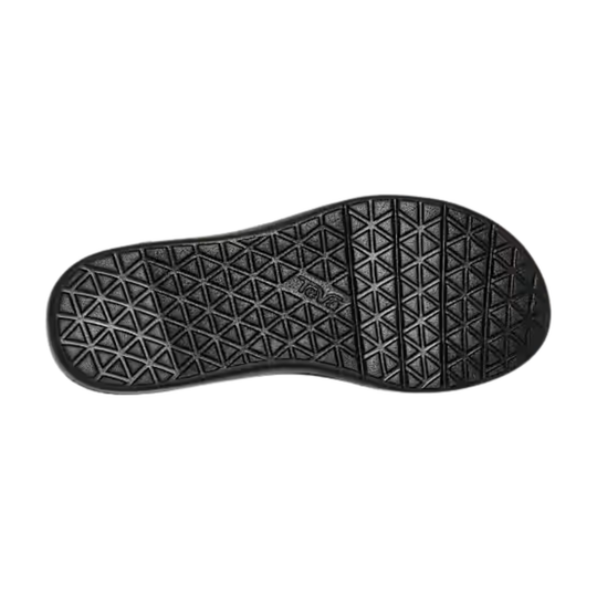 Black sole of a shoe with geometric pattern on a white background