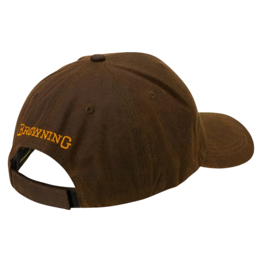 Brown cap with 'Browning' logo on a white background