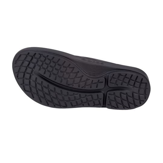 Black sandal sole on a white background