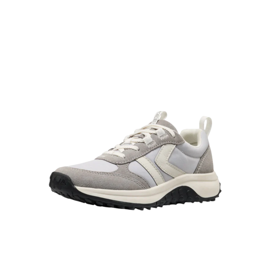 grey and white sneaker with Keen K logo