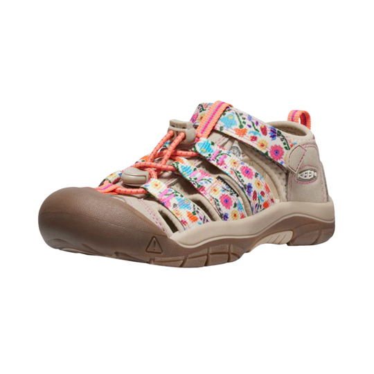 beige safari with flowers kids' keen sandal