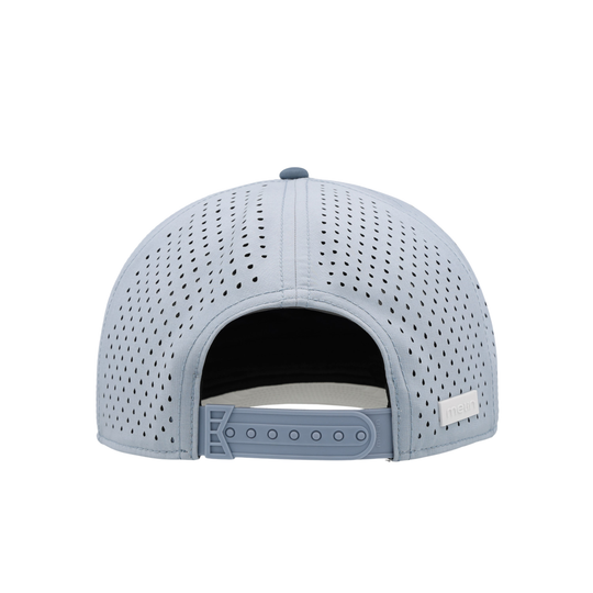 Perforated cap with a visor on a white background