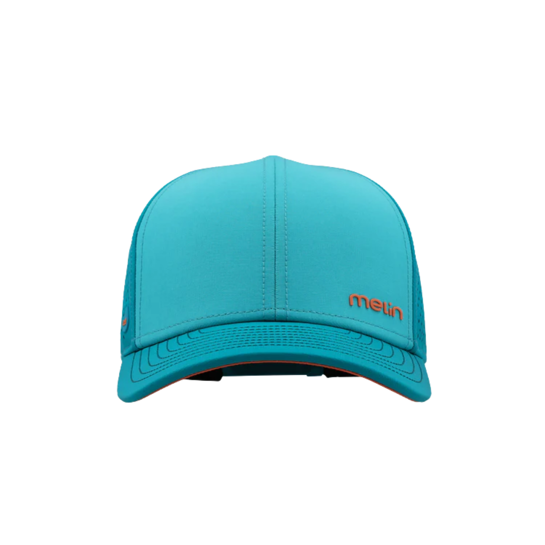 Blue cap with 'mein' logo on a white background