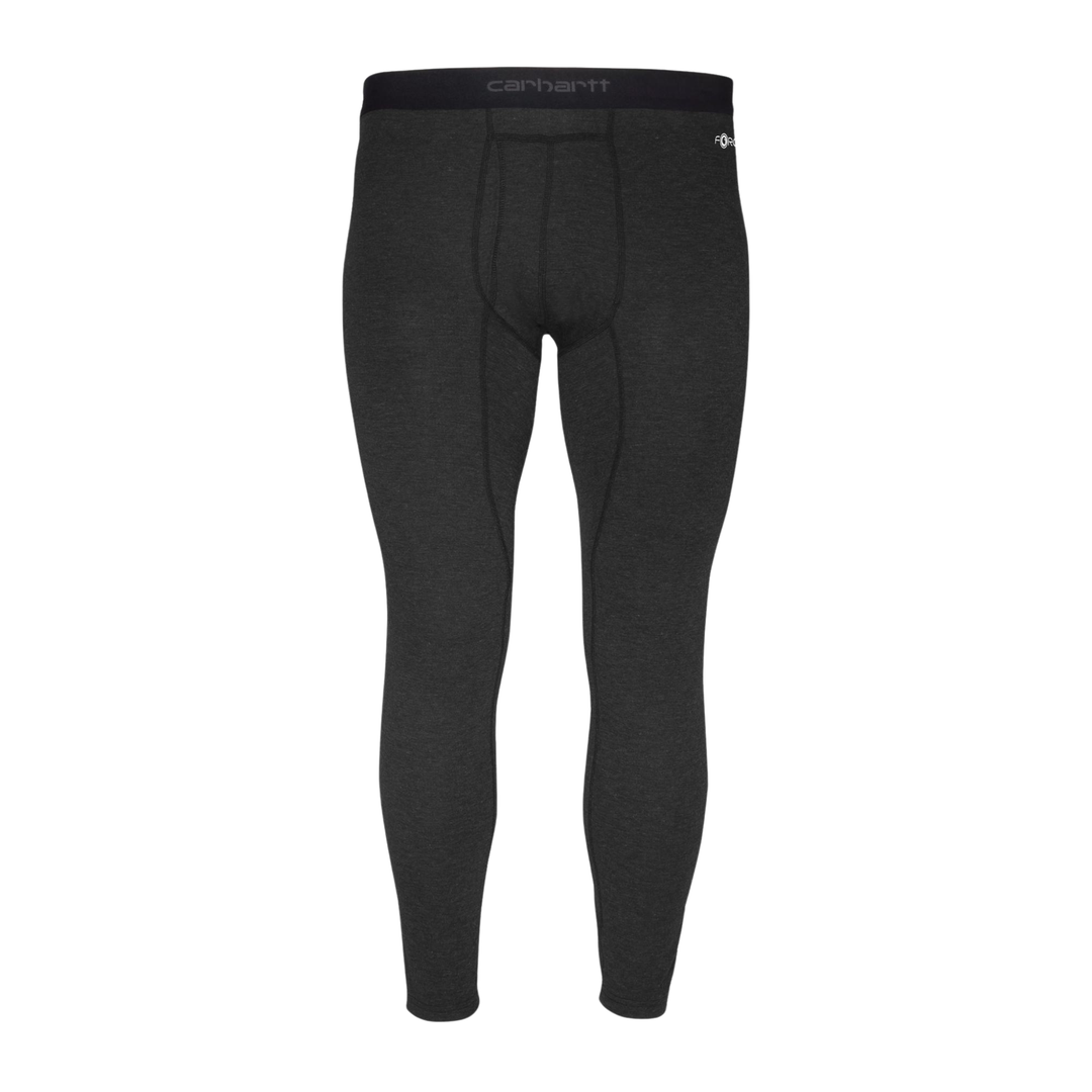 Black thermal underwear pants on a white background