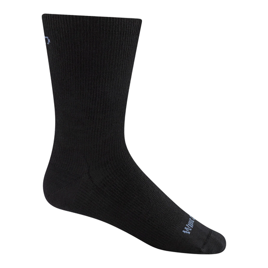 Black sock on a white background
