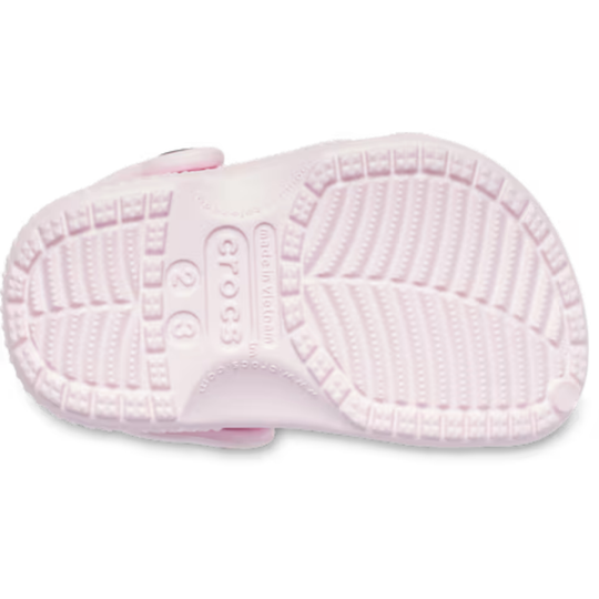 Light pink Crocs sandal on a white background