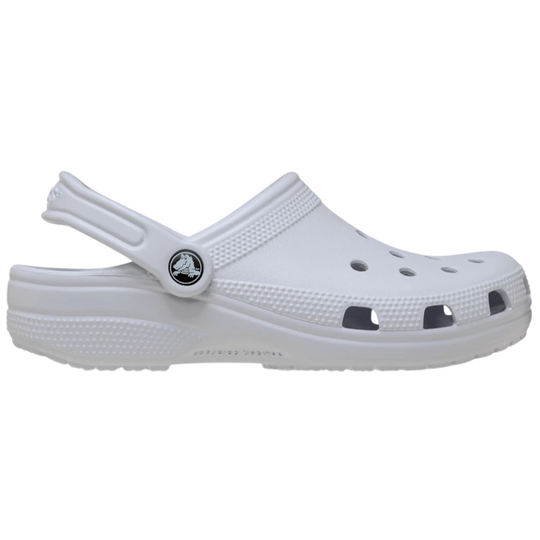 frosted purple clog shoe on a white background