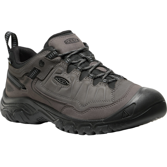 Gray hiking shoe with KEEN logo on a white background
