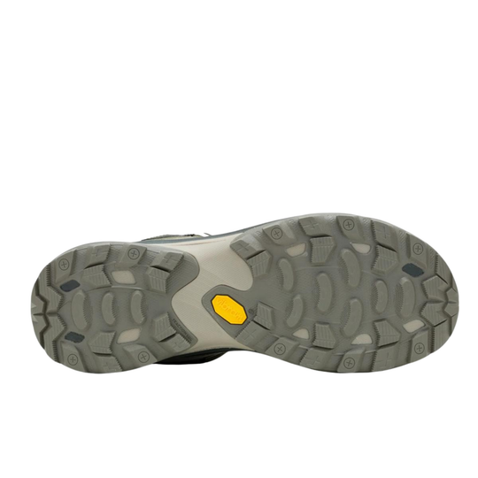 Close-up of a shoe sole with a textured pattern on a white background