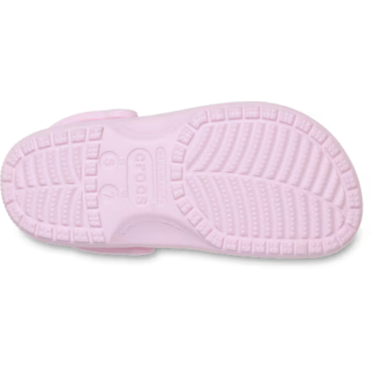 Pink rubber sandal sole on a white background