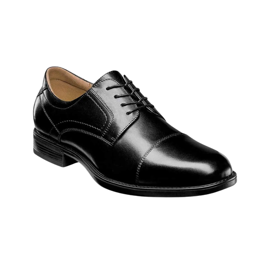 black Midtown Cap Toe Oxford shoe