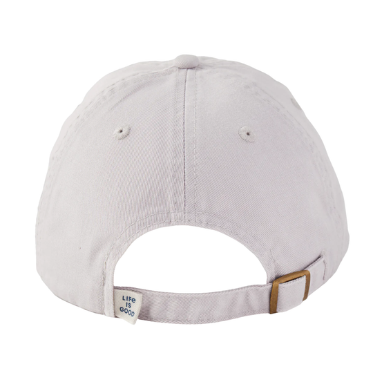 Gray cap with 'Life is Good' label on a white background