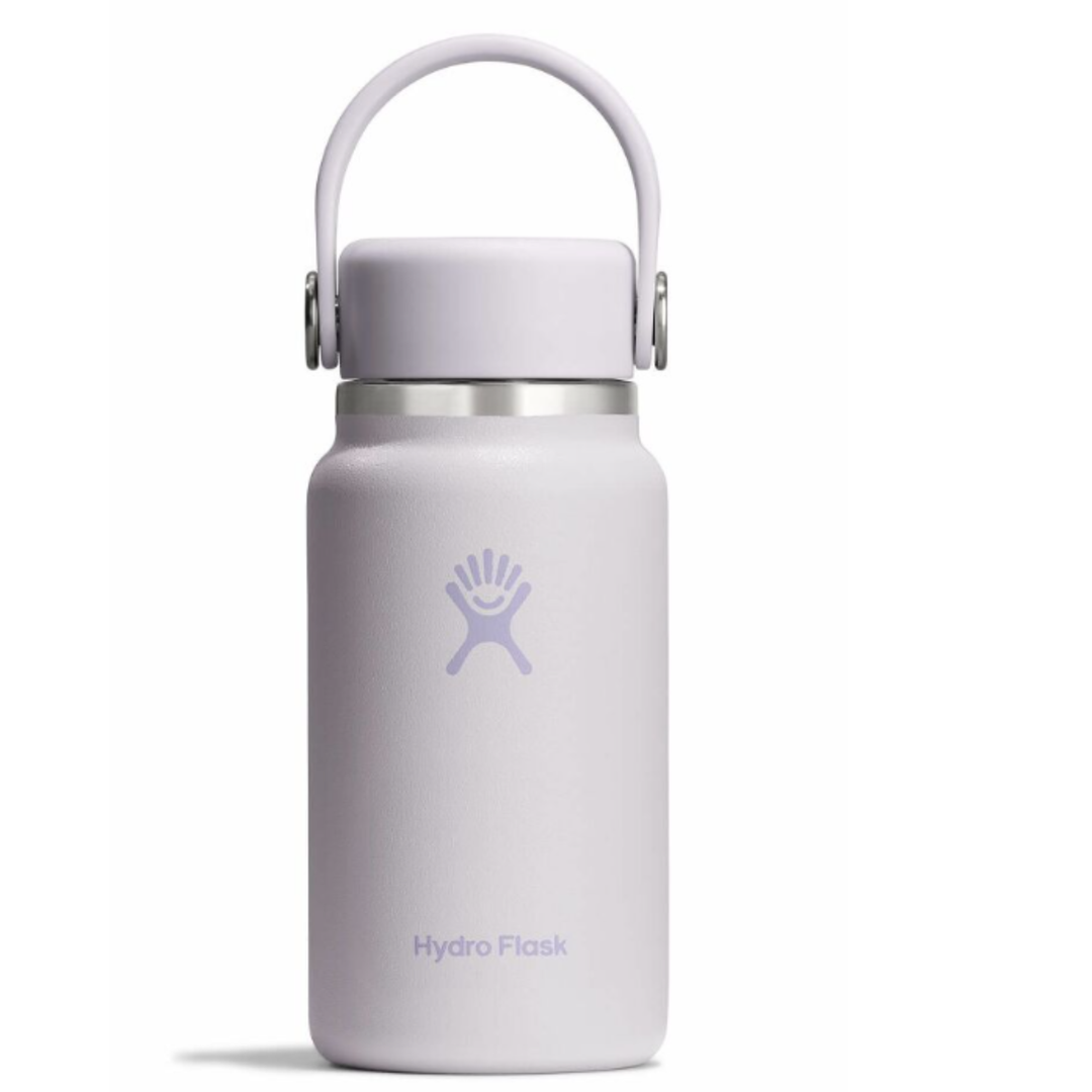 Pink Hydro Flask water bottle on a white background