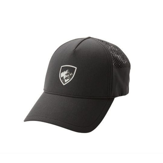 black mesh fitted hat with Kuhl logo