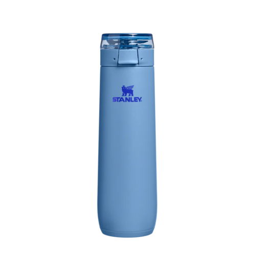 Powder blue Stanley water bottle front view 