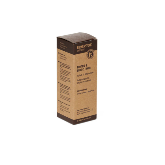 Shoe Cleaner bottle with black cap on a white background
