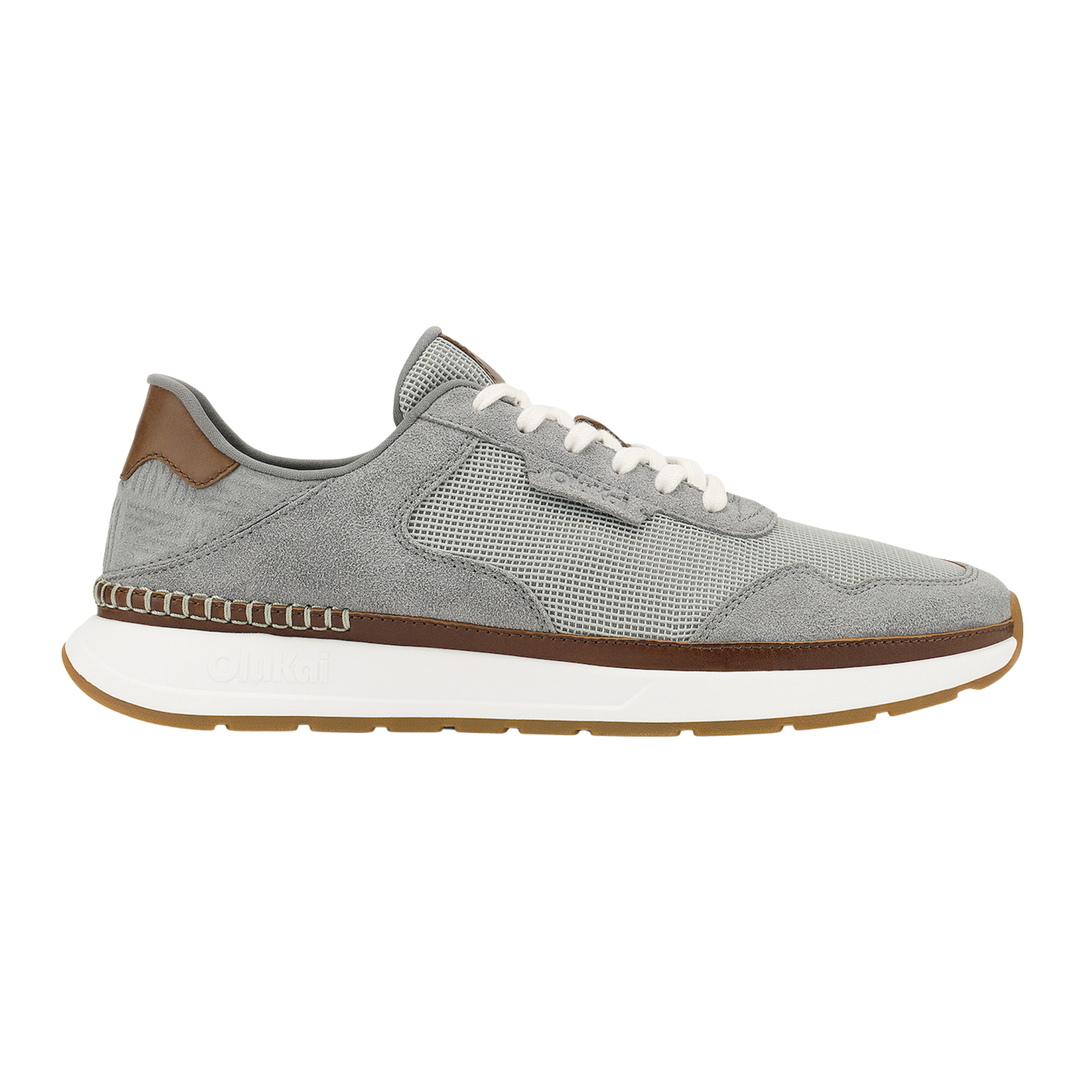 Beige sneaker with colorful accents on a white background