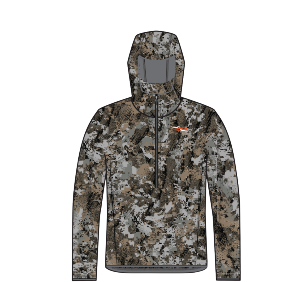 camo hoodie on white background