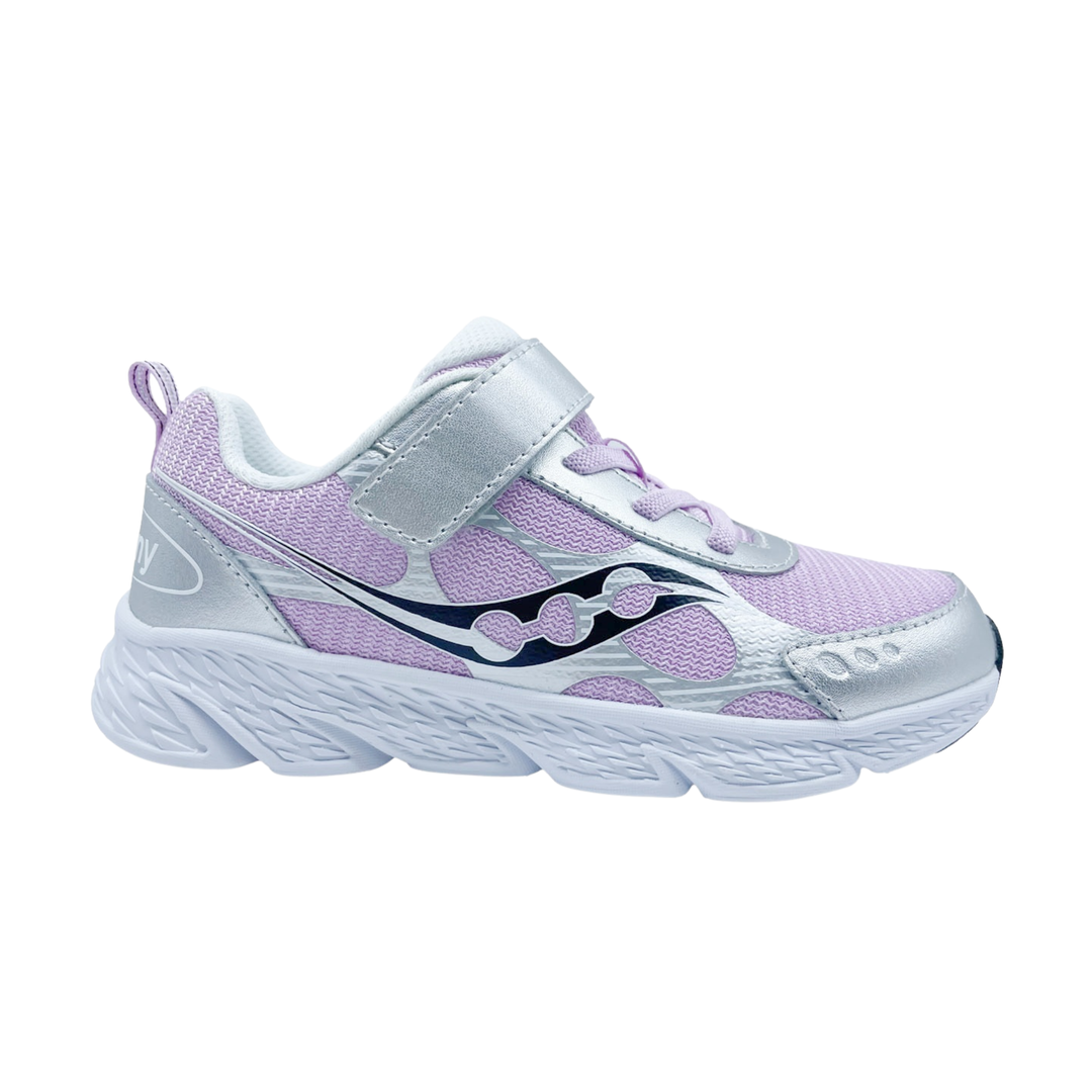 Saucony Kids' Wind XT A/C Shoes - Lilac on white background