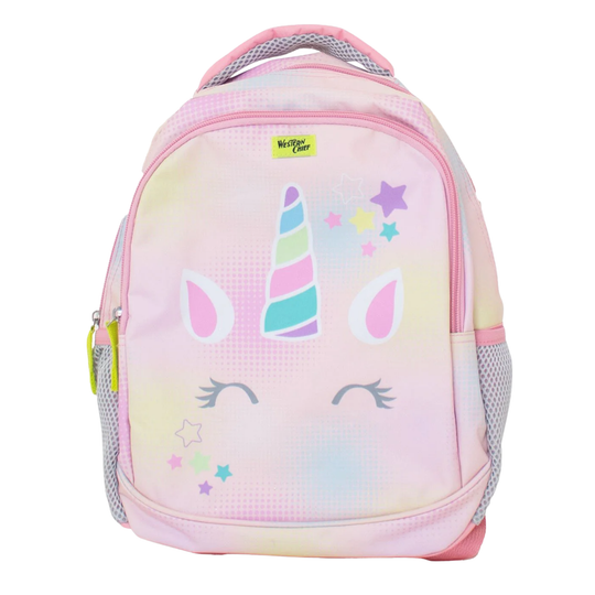 Western Chief Kids' Unicorn Mini Backpack - Pink on white background