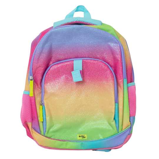 Front of Western Chief Kids' Ombre Glitter Backpack - Mutli on white background